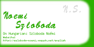 noemi szloboda business card